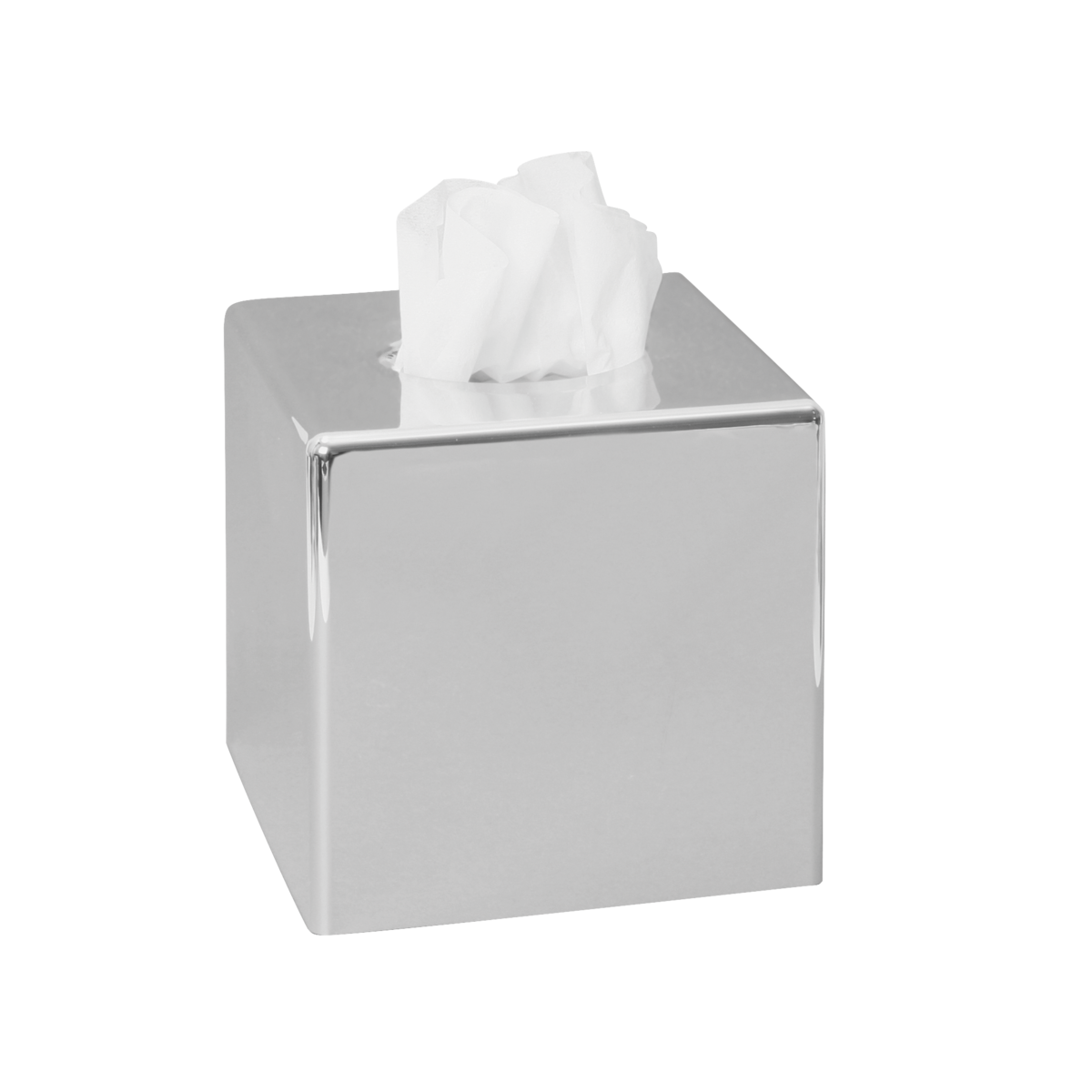 Tissue Dispenser, cube form, chrome