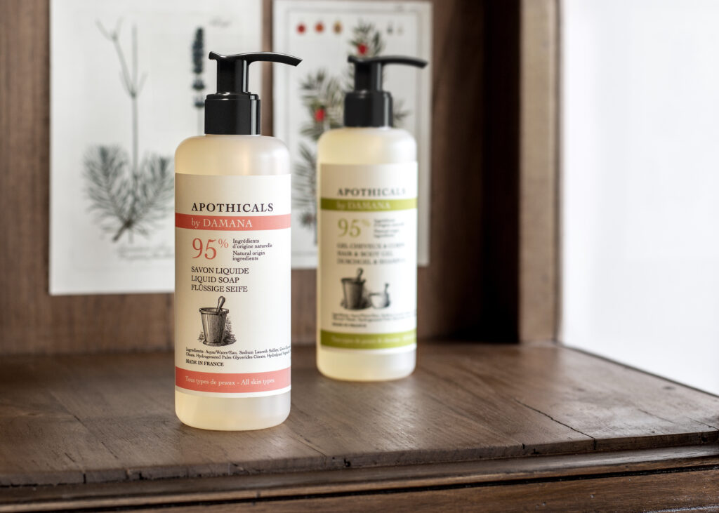 Damana Apothicals sampon és tusfürdő 300 ml pumpás