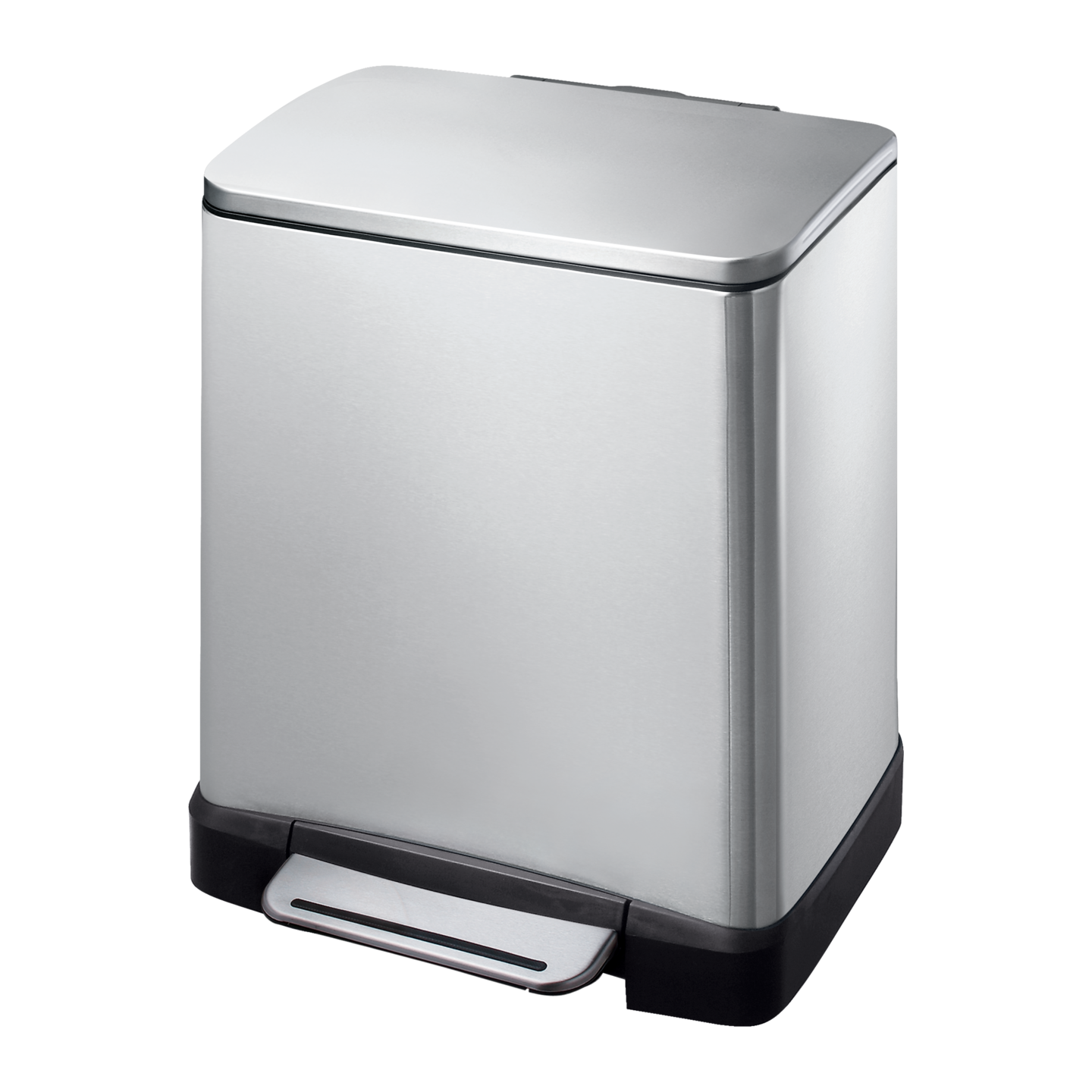 Pedal Bin PRESTIGE EZ STAY, brushed chrome, 10 l + 9 l.