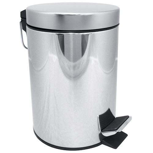 Szemetes 3 literes pedálos 170x260x170mm rozsdamentes acél polírozott