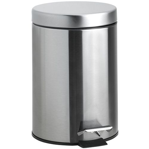 Szemetes 3 literes pedálos 170x260x170mm rozsdamentes matt acél