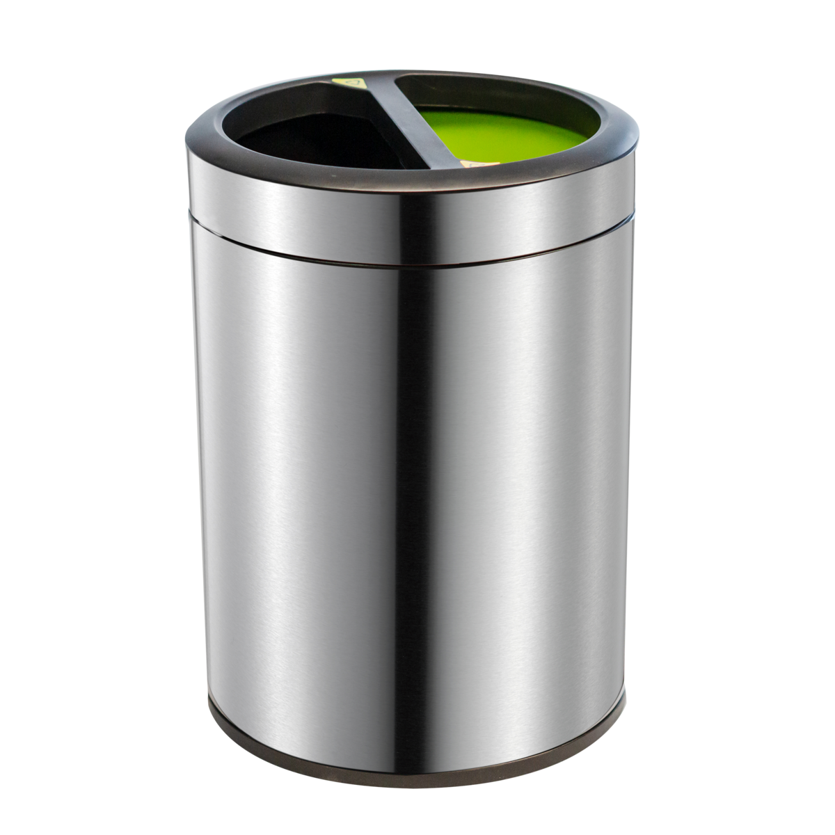 Waste Bin PRESTIGE, brushed chrome, 2 x 5 l.