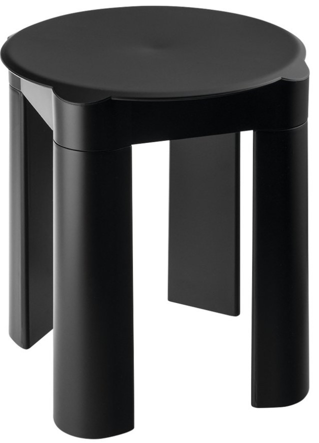 Fürdőszobai szék Colored 37x39x37cm, ABS, matt fekete