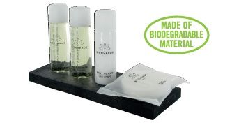 Bienvenue fekete műanyag tálca