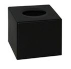 Tissue Dispenser, cube form, black matt