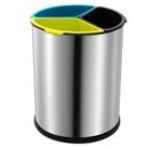 Waste Bin PRESTIGE, brushed chrome, 3 x 3,5  l