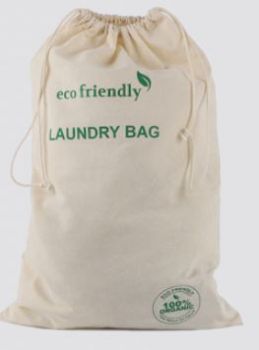 Pamut mosodai zsák 40x60cm zsinórral, natúr színben