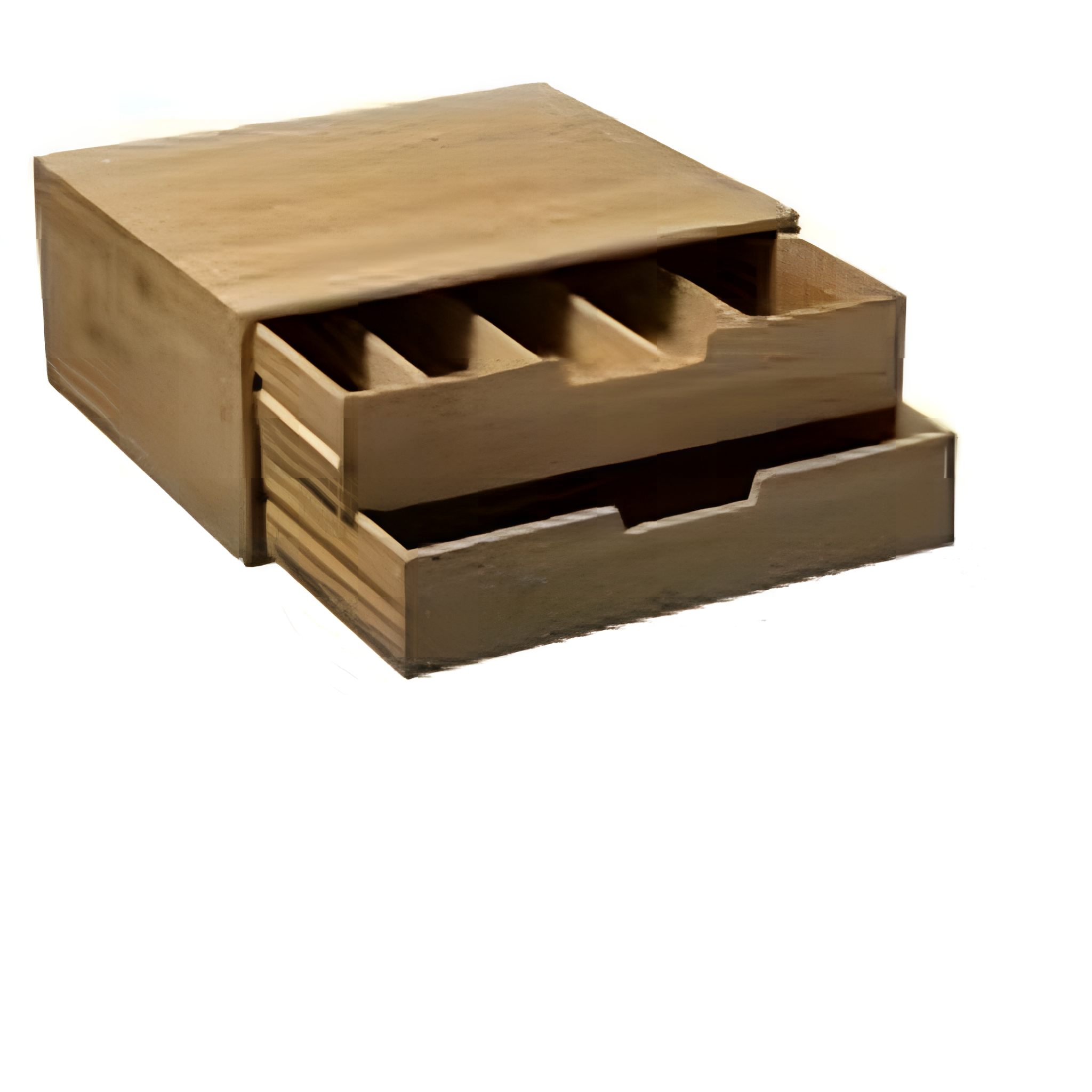 b1 Bambusz kávé kapszula tartó, 2 fiókos 31x34x14,5 cm