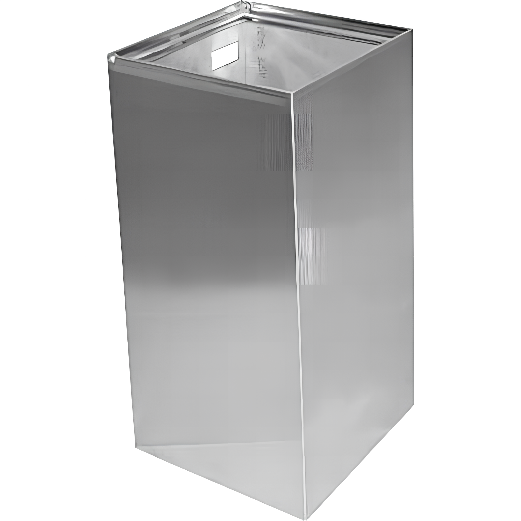 Fali vagy álló szemetes, 350x750x250mm, 75l, inox/polírozott