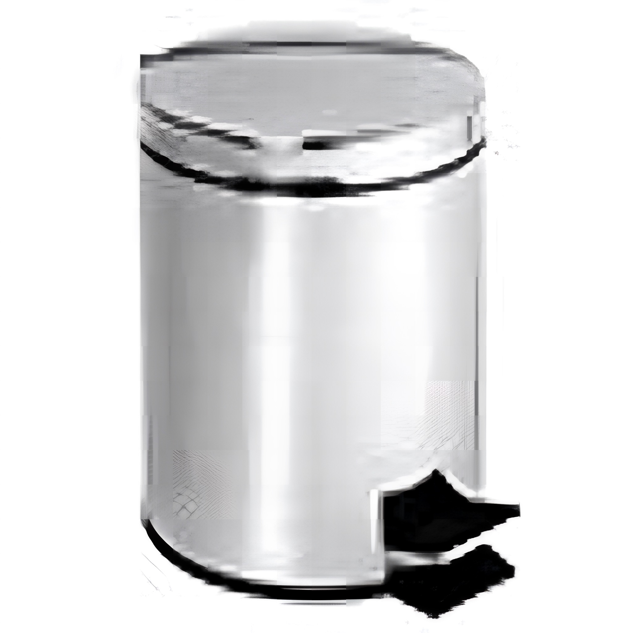 Pedálos szemetes, 350x650x350mm, 40l, inox/polírozott