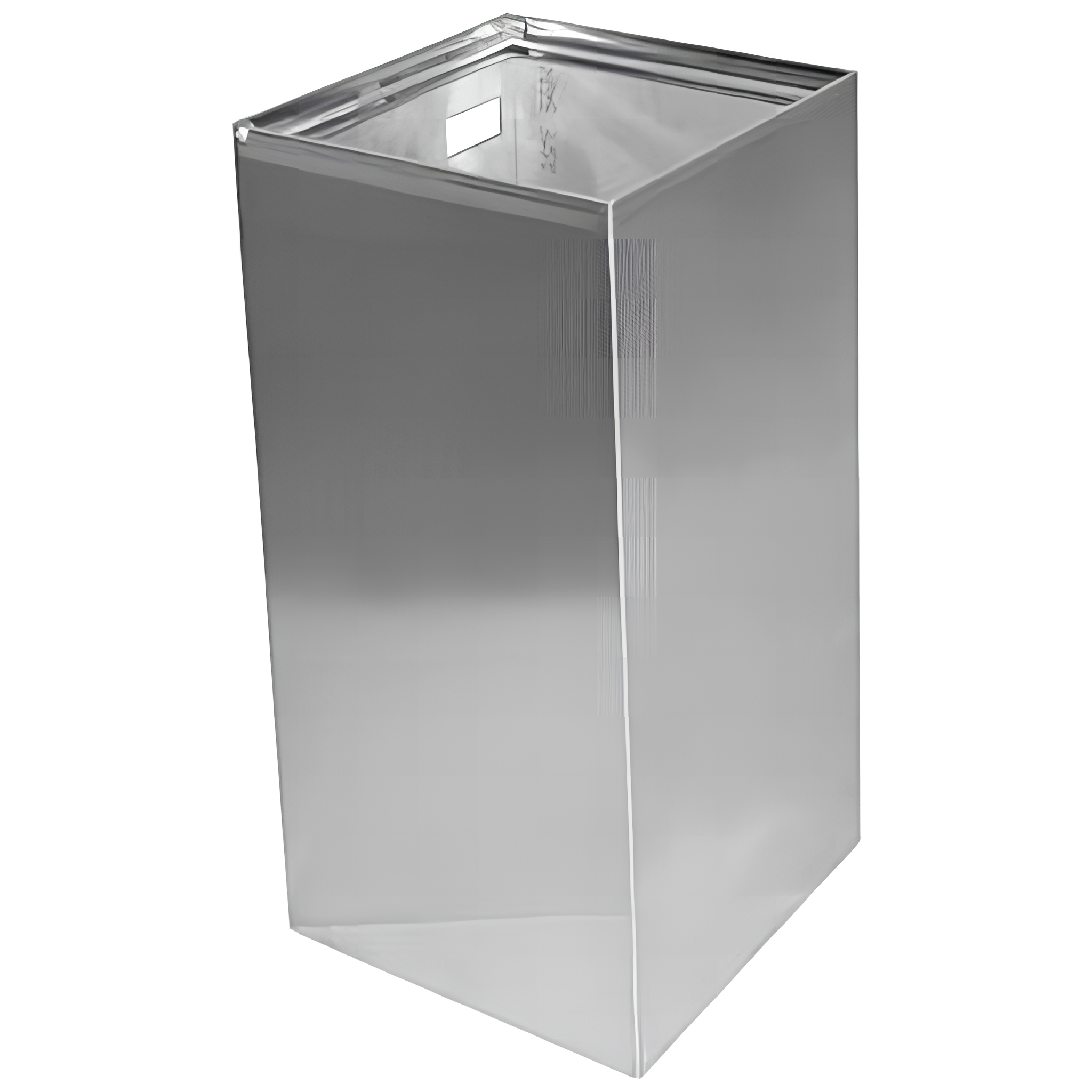 Fali vagy álló szemetes, 250x500x250mm, 25l, inox/matt