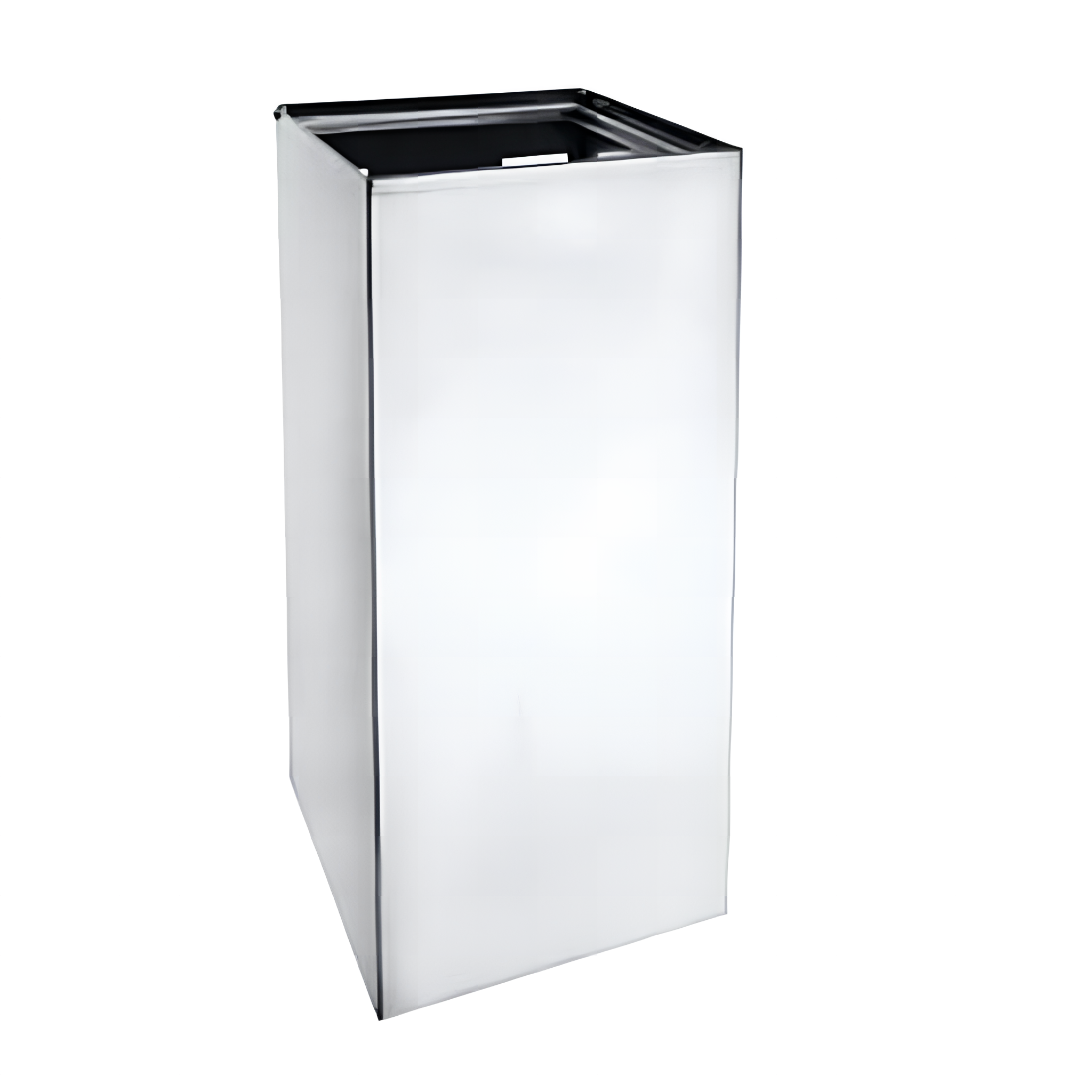 Fali vagy álló szemetes, 250x500x250mm, 25l, inox/polírozott