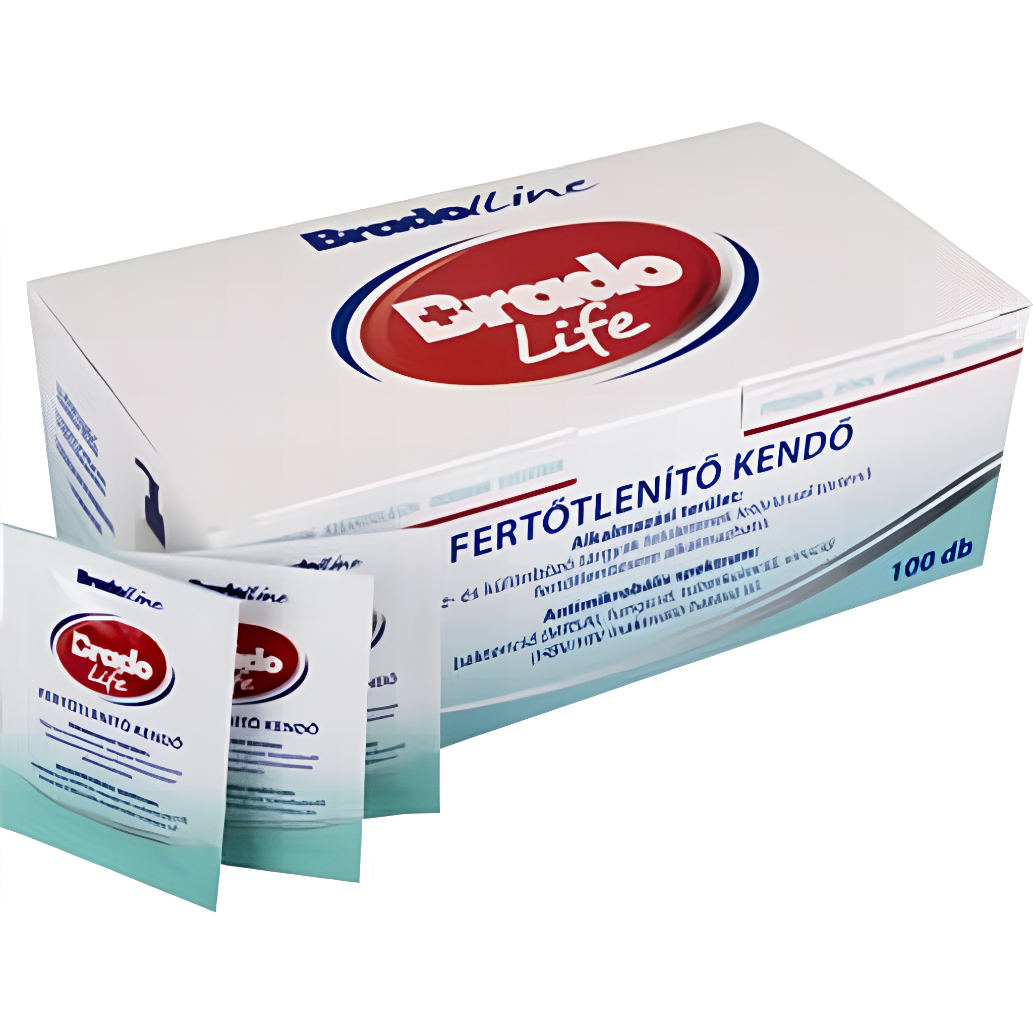 BradoLife fertőtlenítő kendő 100 db-os