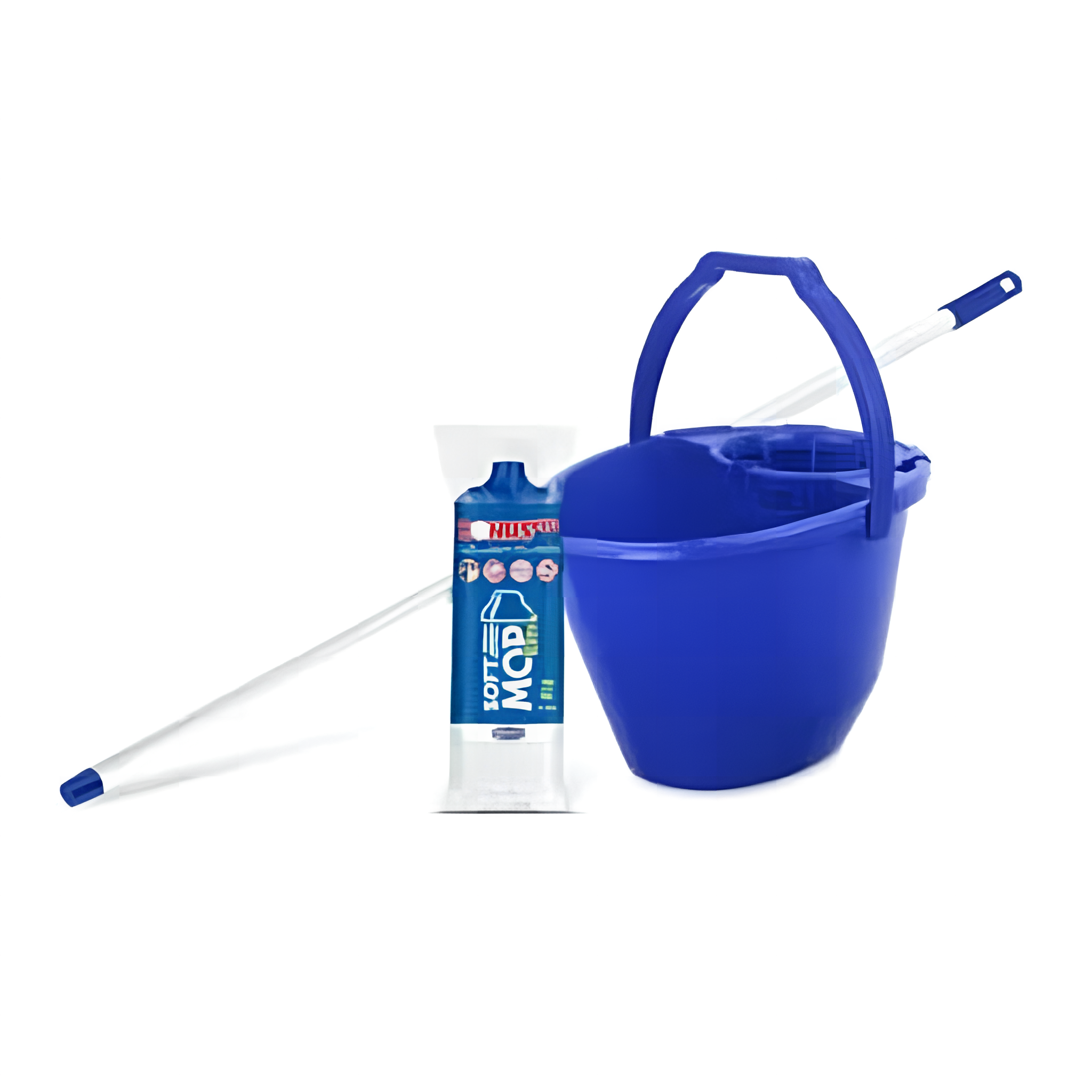 cla15 Bonus felmosó szett-vödör kék 11l csavaró kosár, felmosó nyél 120cm softmop 160gr