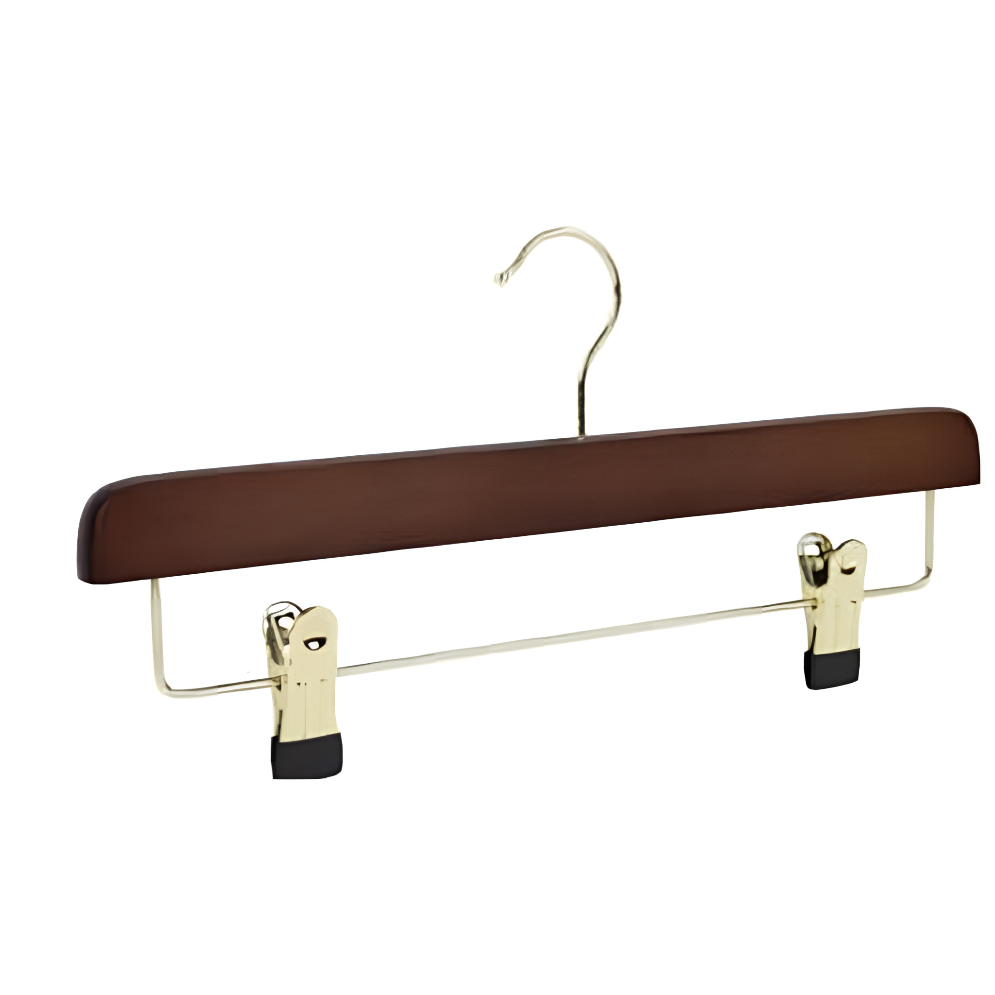 neut. vállfa fa dió színben csíptetős 35 cm