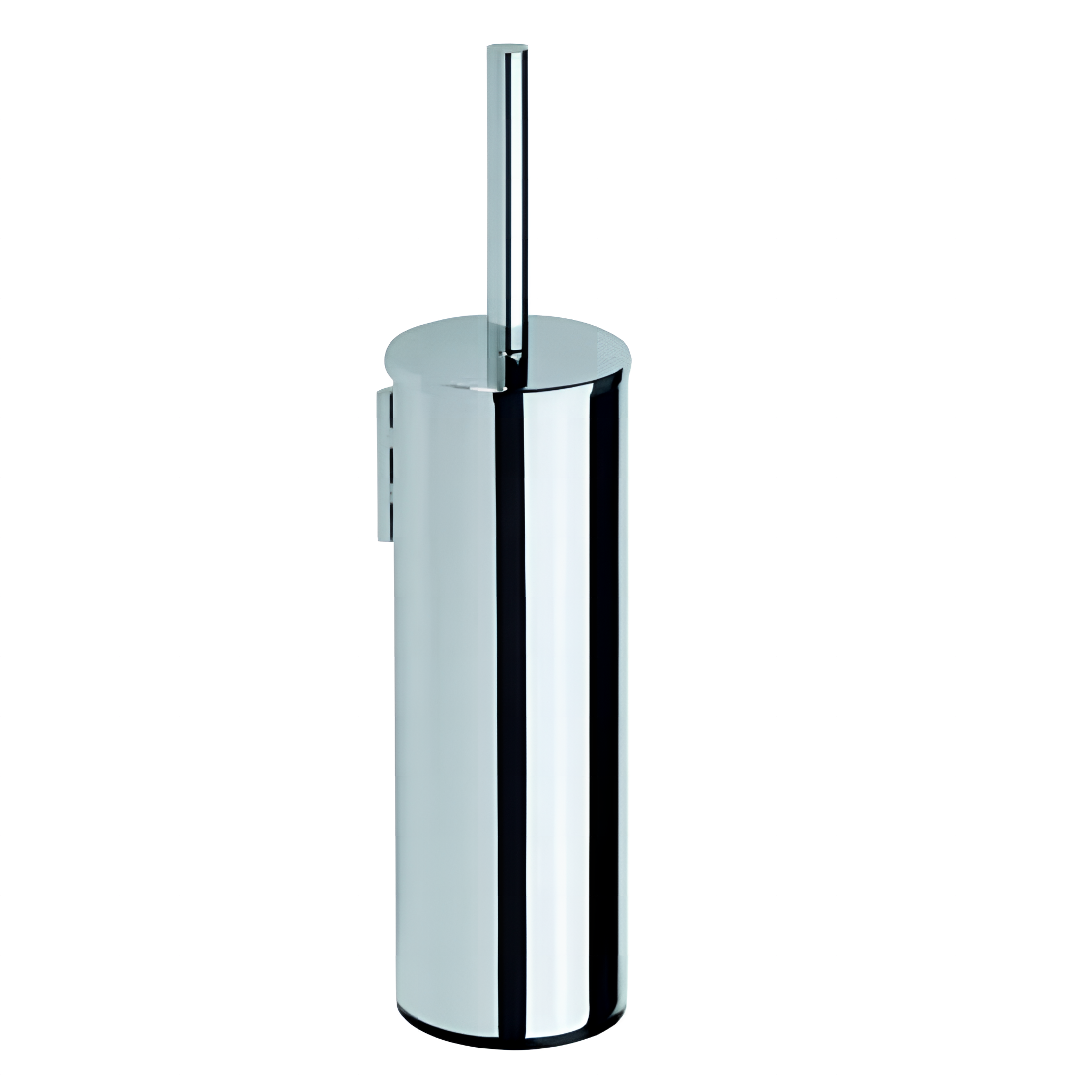 WC kefetartó álló vagy falra szerelhető, fekete kefe, 95x380x105mm, króm