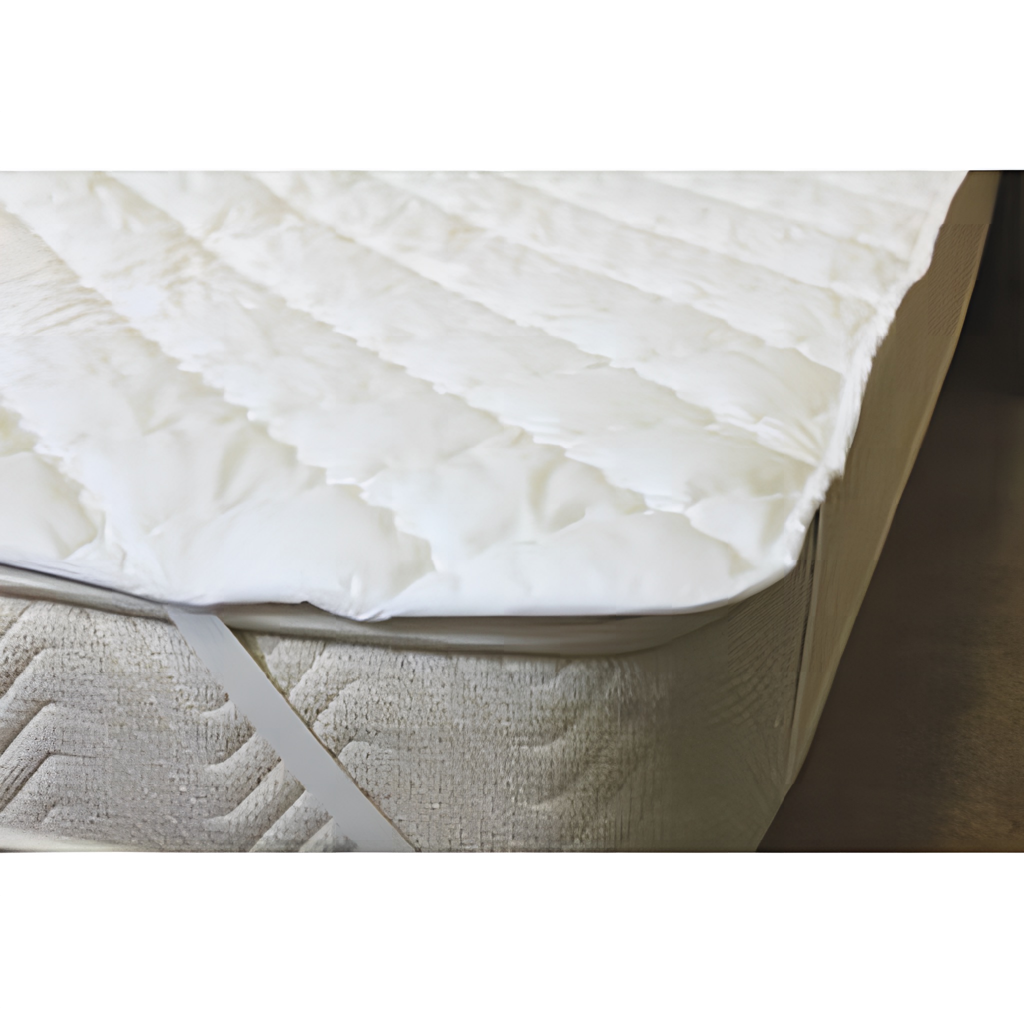 Matracvédő, steppelt, sarkokon gumipánt, 180x200x20 cm, fehér