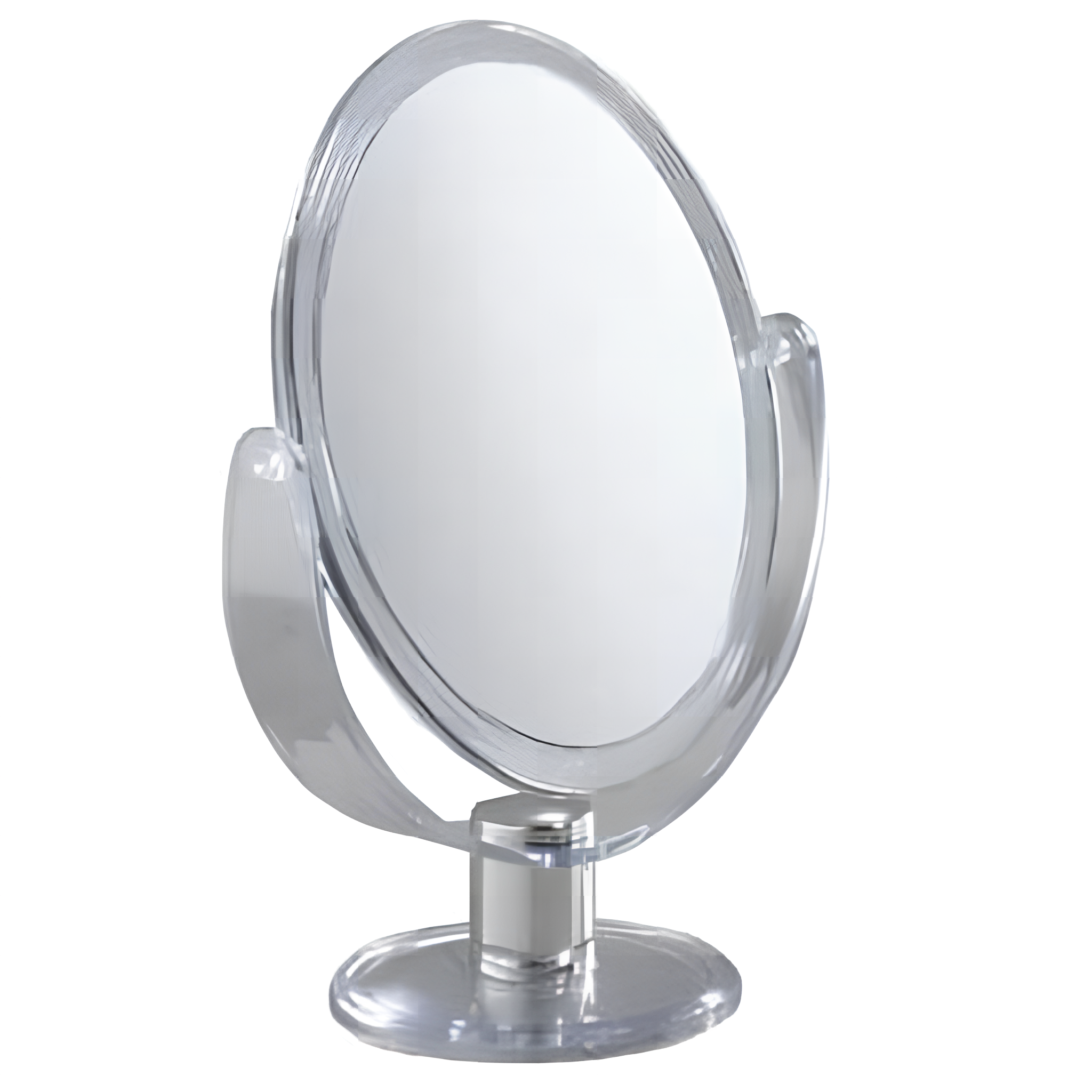 mr1 Álló kozmetikai tükör, 176x250x160mm, átlátszó keret