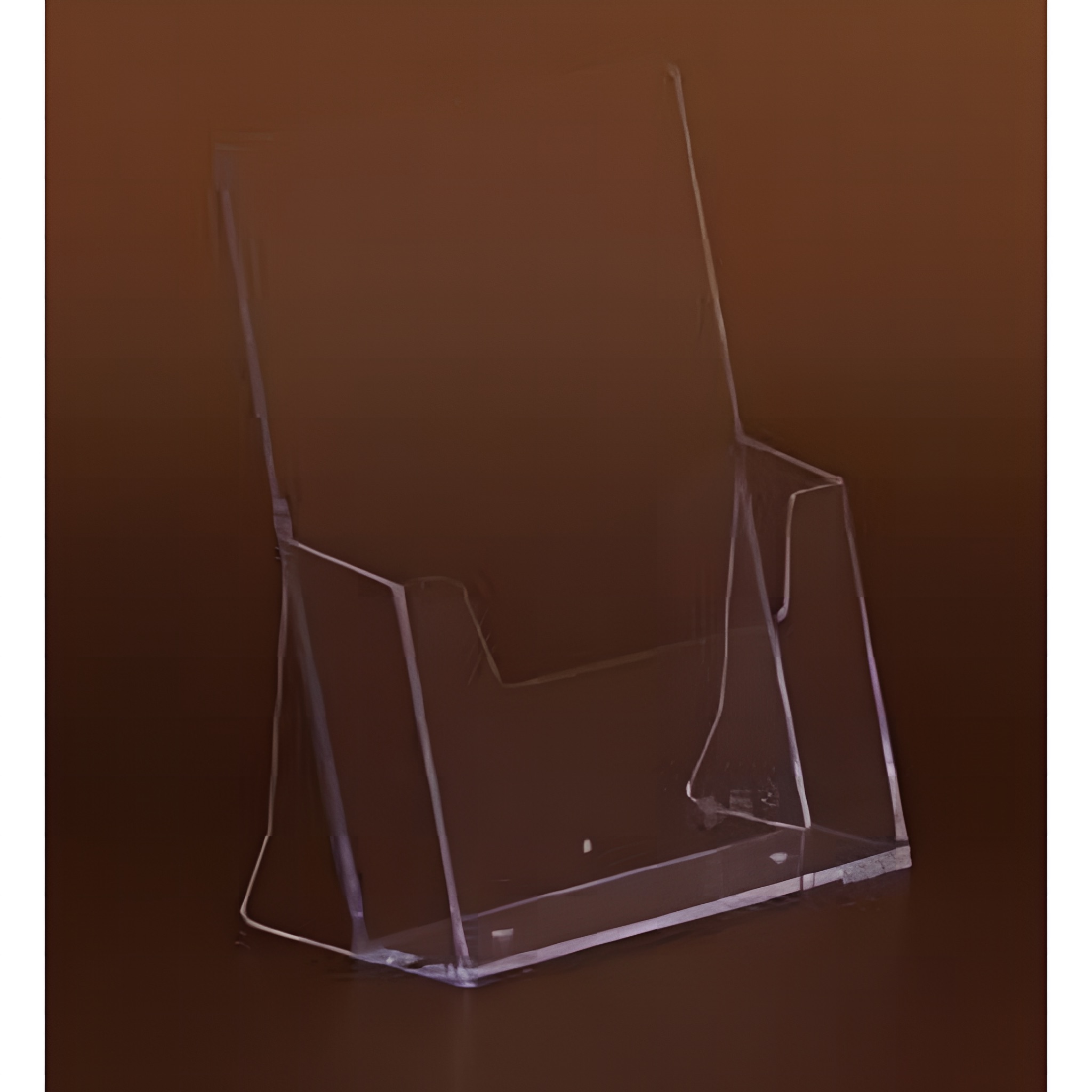 pl5 Plexi prospektustartó, A/4 asztali, 1 rekeszes