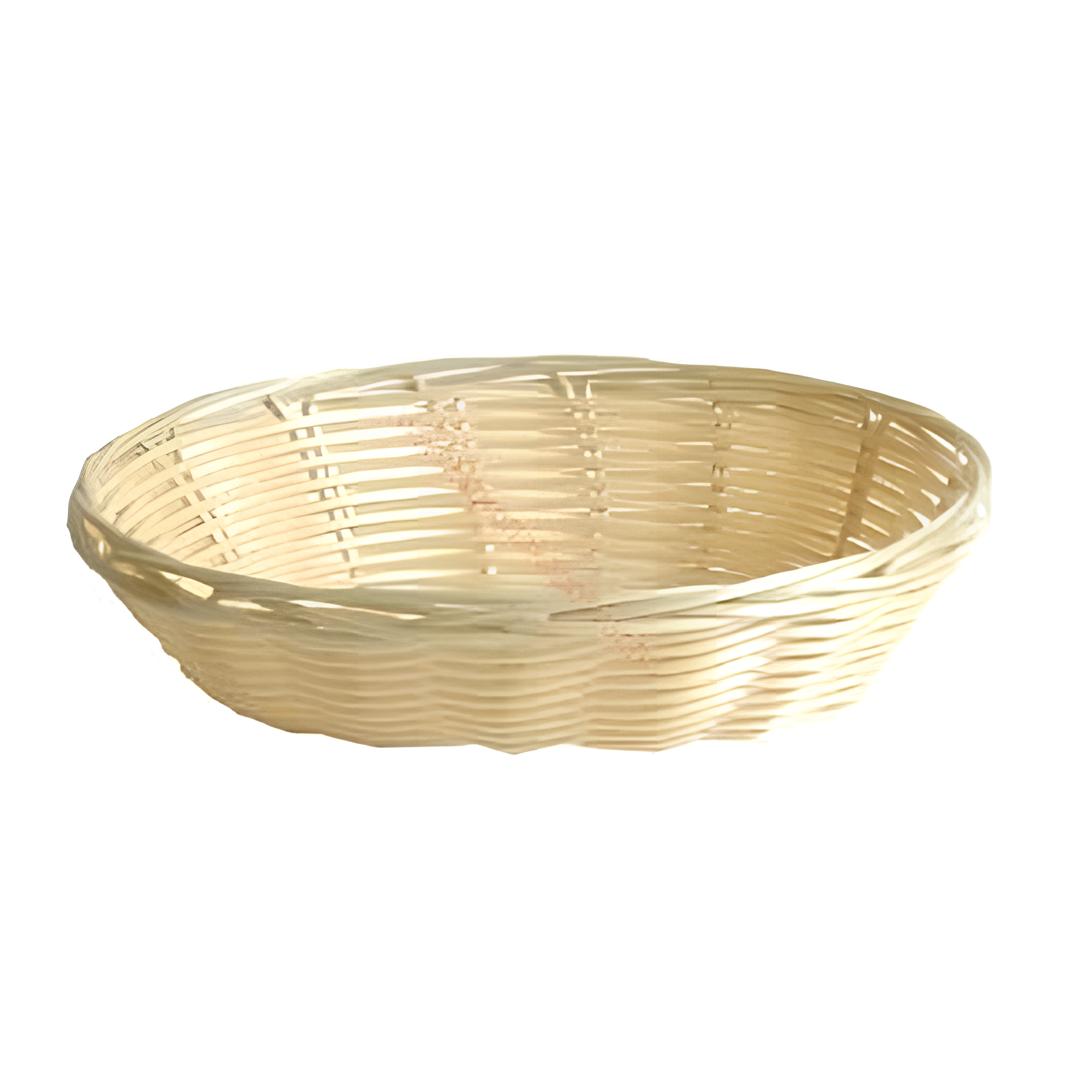 Rattan hatású ovális műanyag kosár, 18,5x5x14,5 cm