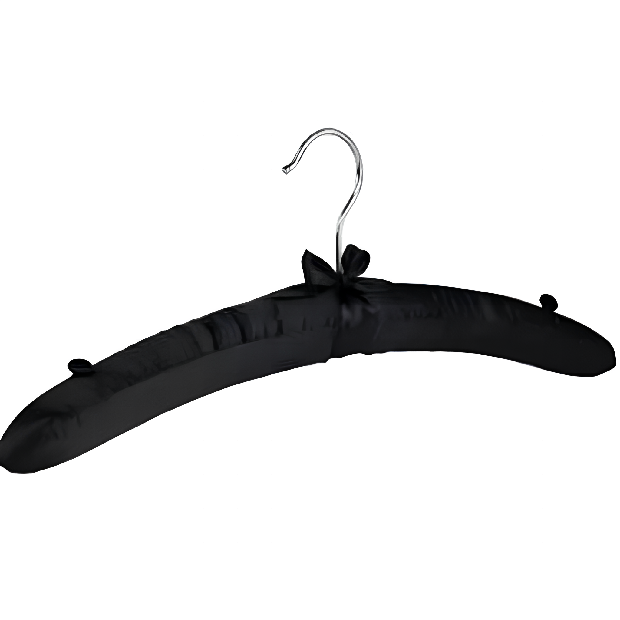 neut. vállfa selyem blúz fekete 43 cm