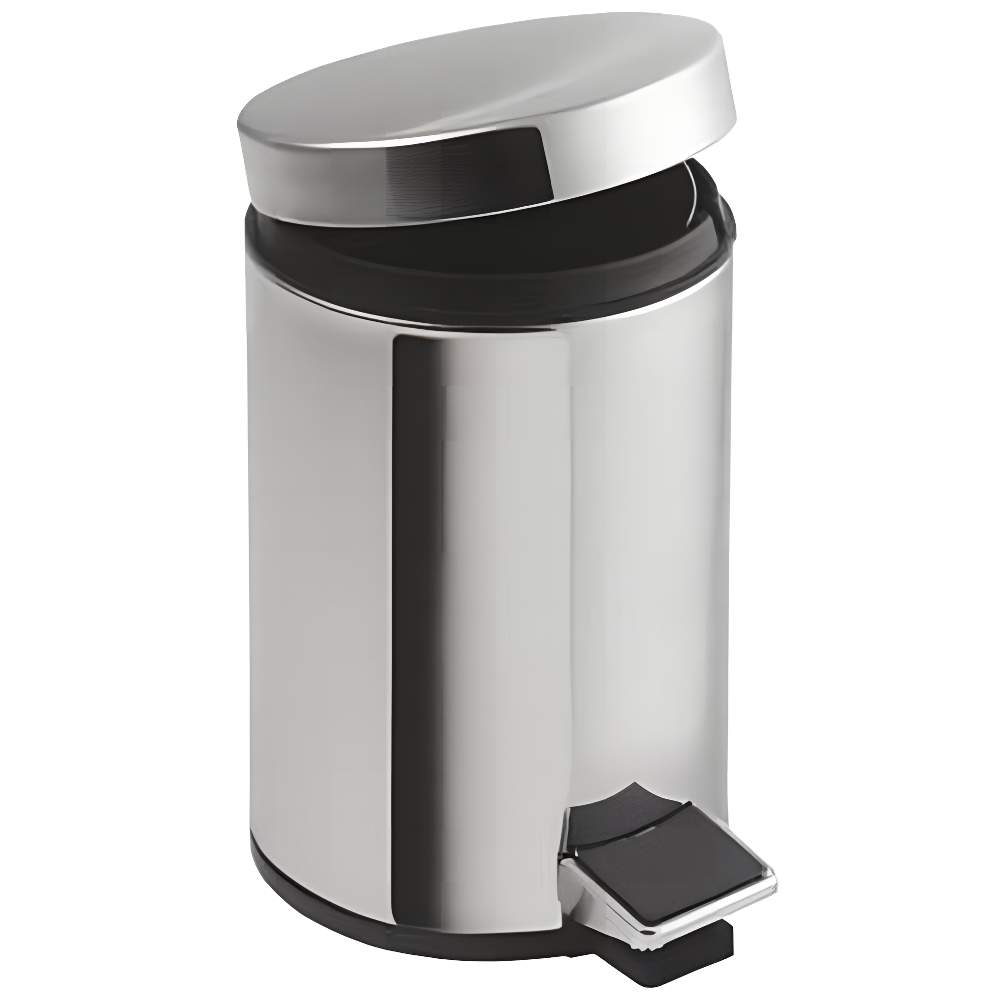 Szemetes kosár, átm:250x400mm, 12l, fényes inox