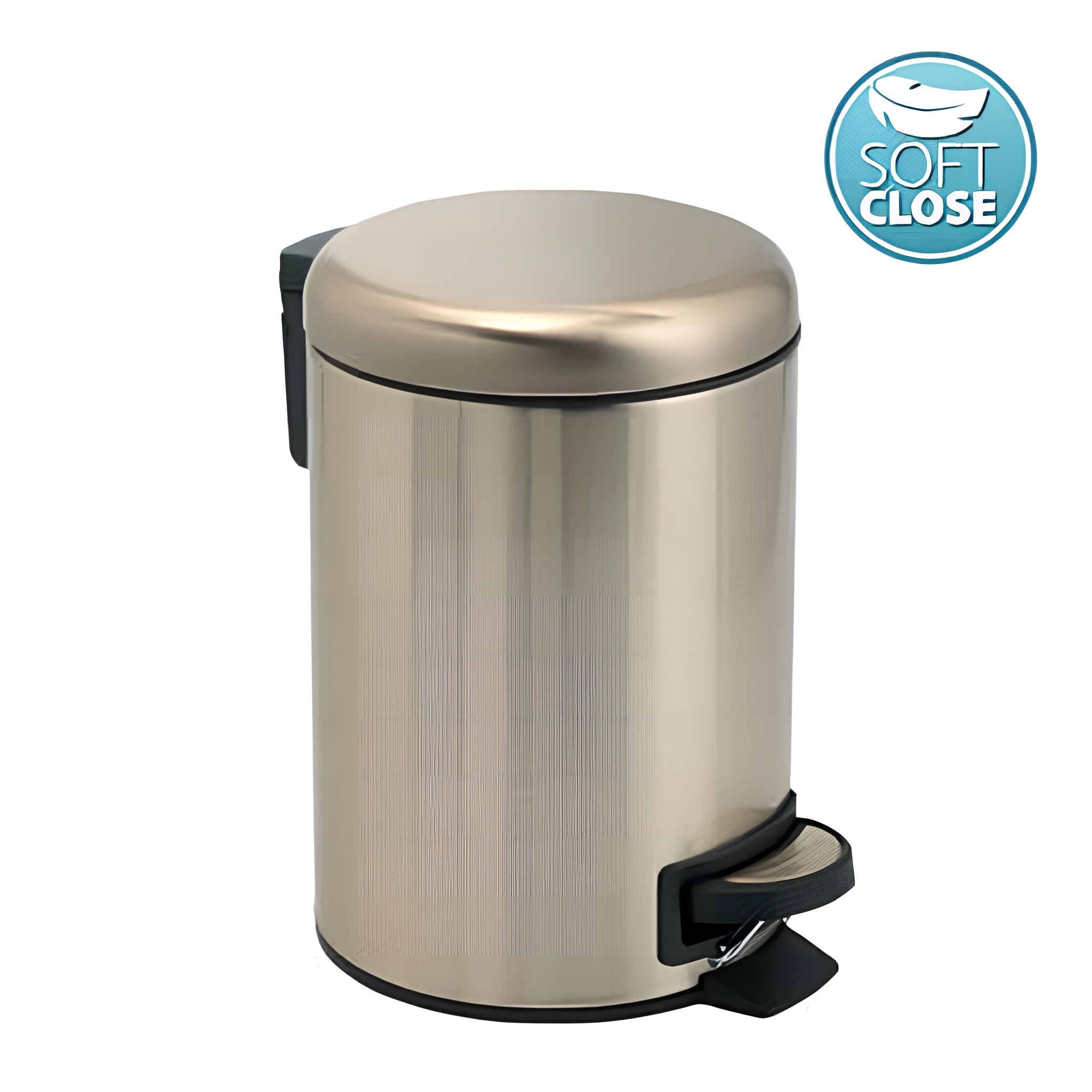 Szemetes, Soft Close, 5l, 206x275x268mm, matt arany