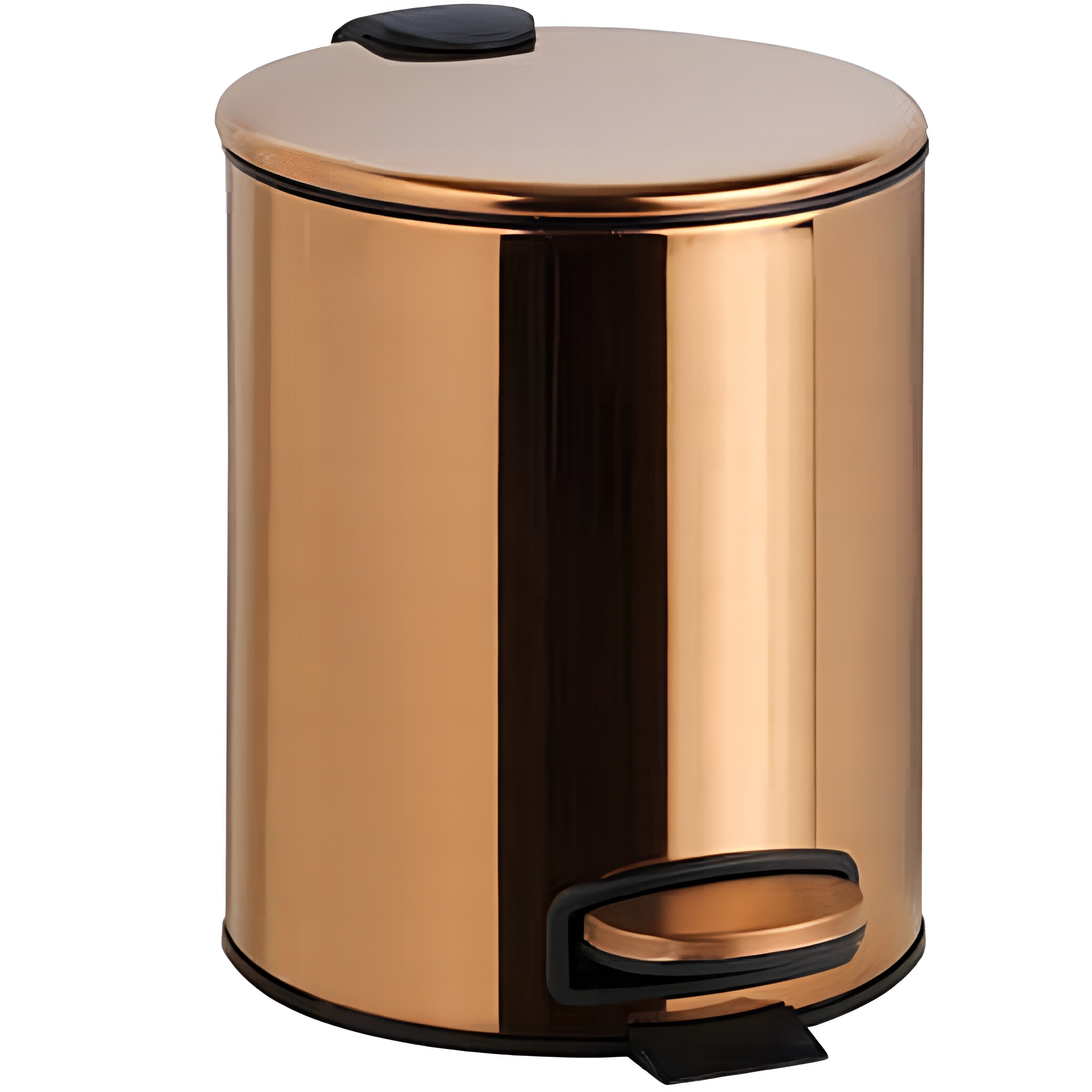 Szemetes, 5l, 205x260x205mm fényes PVD