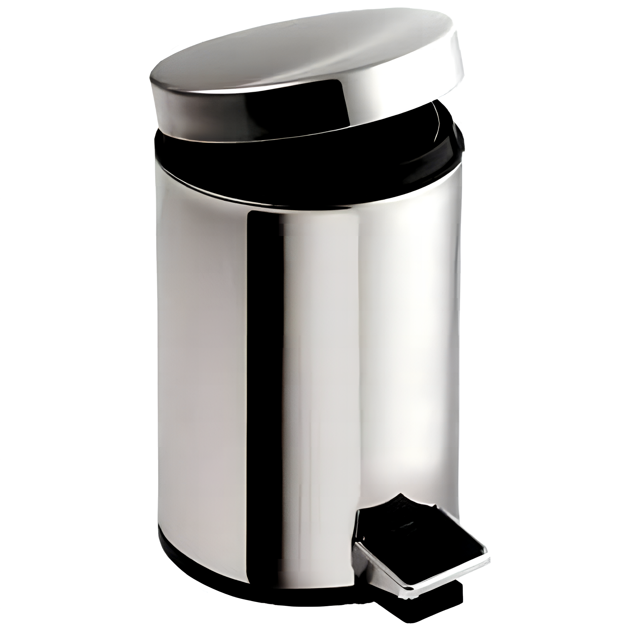 Szemetes kosár, átm:300x450mm, 20l, fényes inox