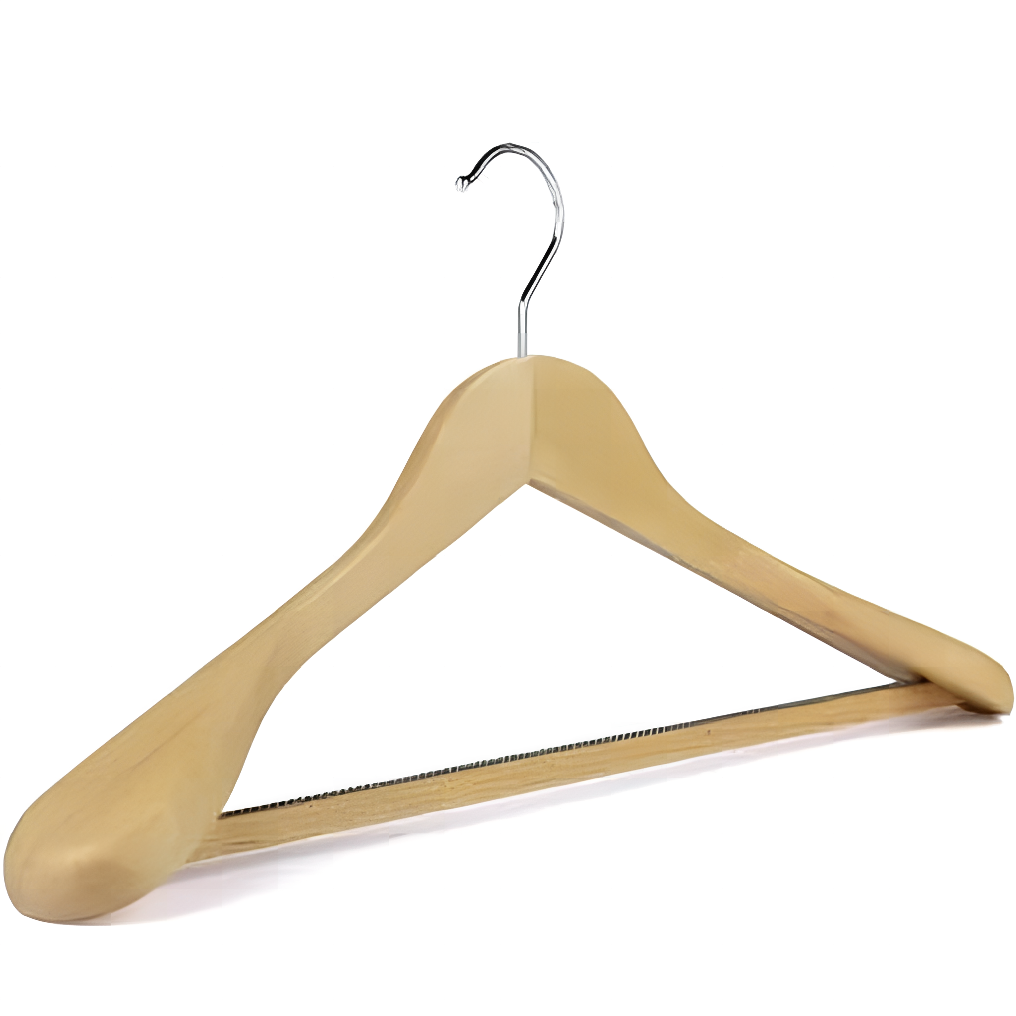 neut. fa öltöny vállfa gumis csúszásgátlós nadrágtartóval 45 cm