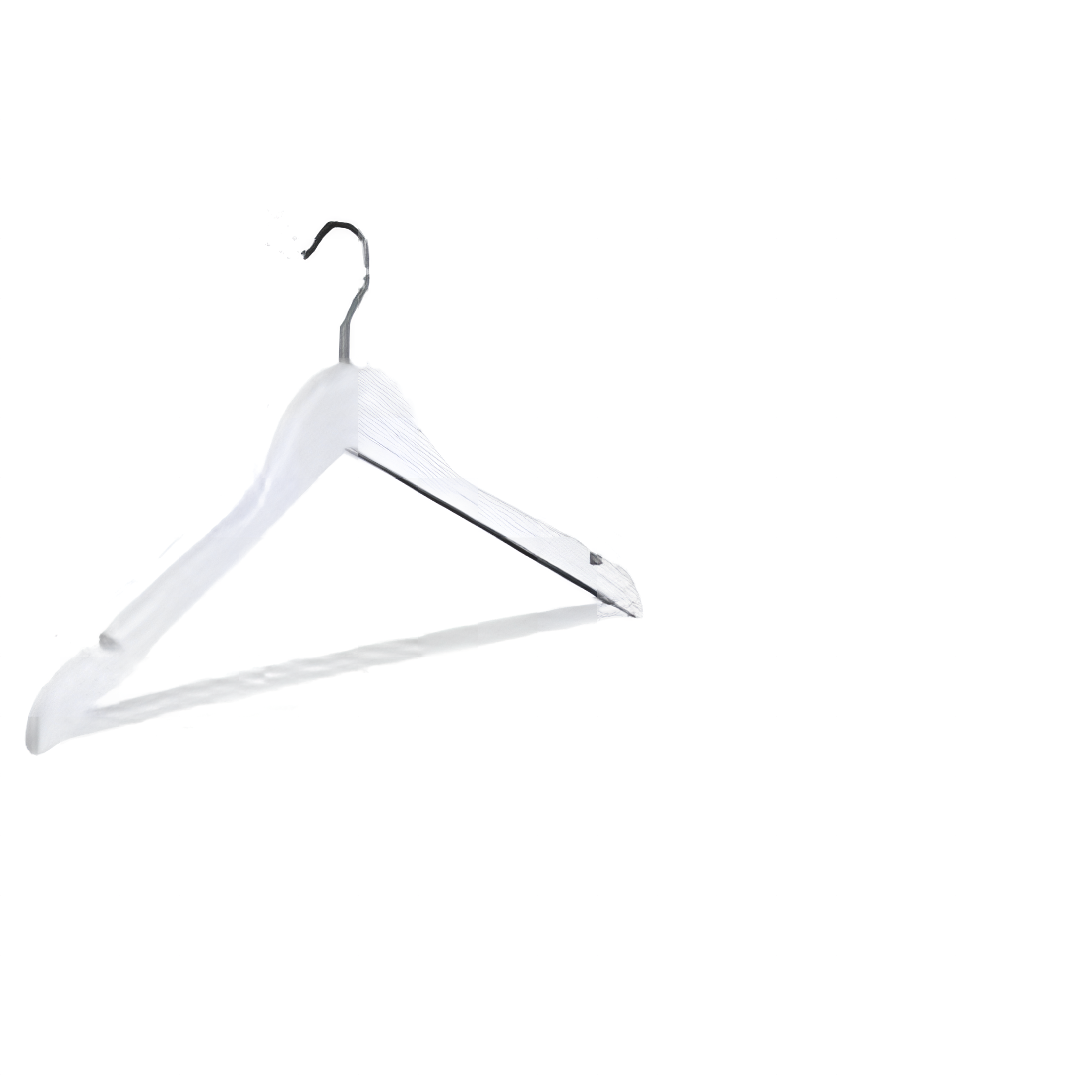 neut. vállfa fa nadrágtartós fehér 44 cm