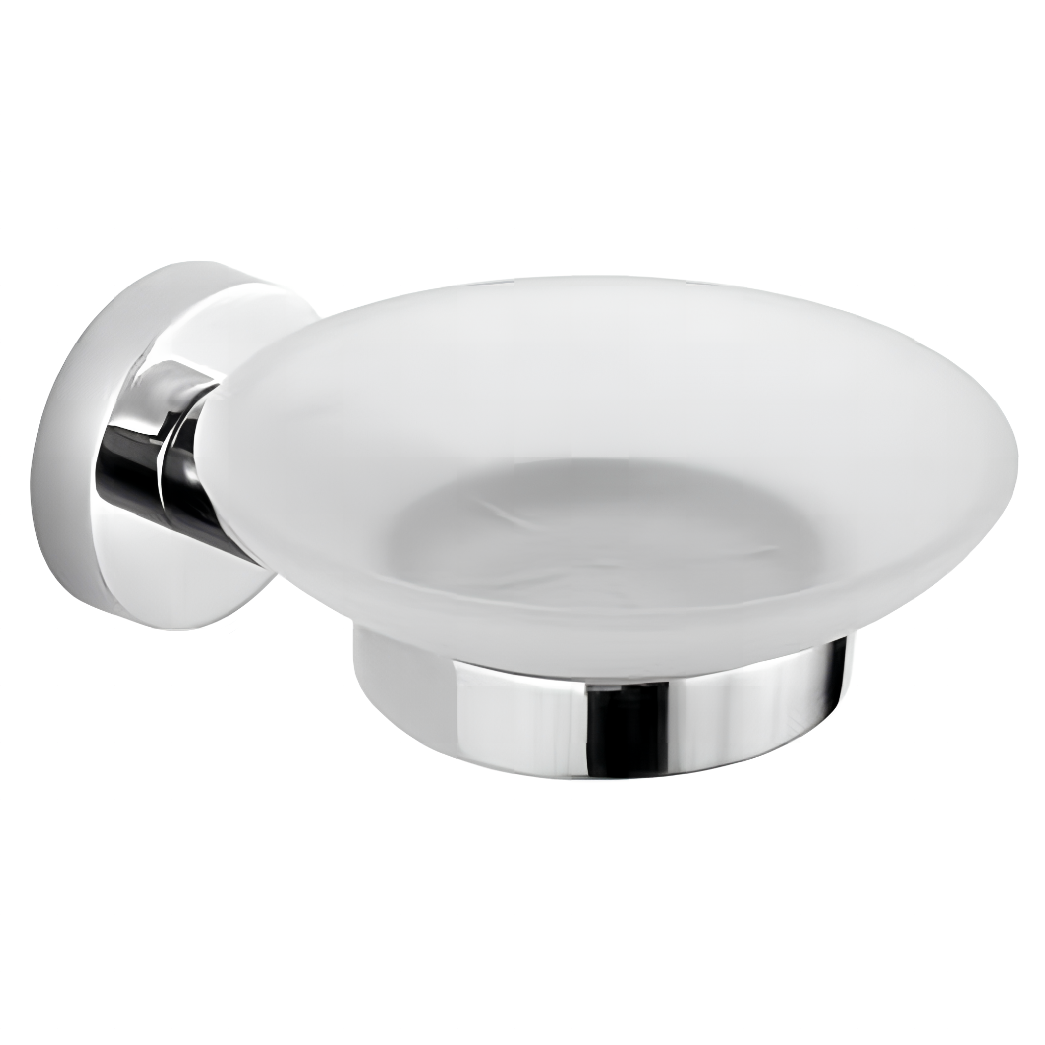 ww3 Szappantartó, tejüveg/króm 108x52x120 mm