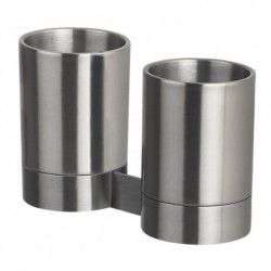 10.15577 Spirella Double cups to attach Chrome-plated stainless steel NYO Spirella Gray