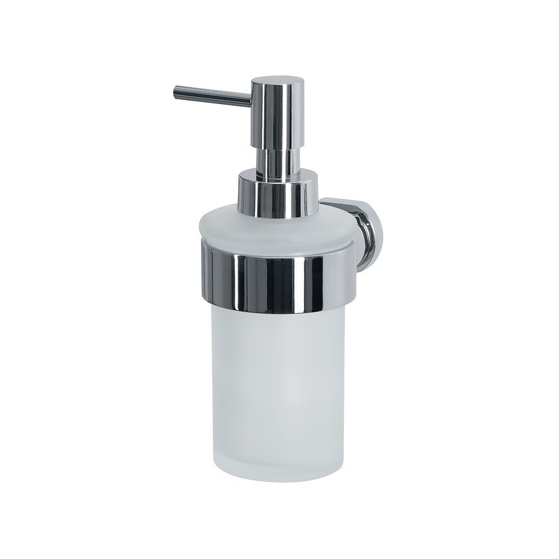 10.19420 Spirella Soap dispenser to fix Glass & Chrome steel MILO White Spirella