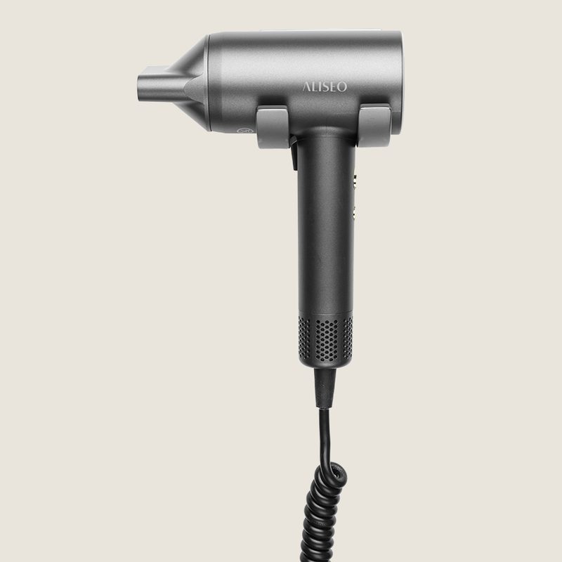 aliseo_010651-2.jpg Vento Brushless, darkgrey metallic 1400 W, for hard wire applicaton / Wall holder HANG-UP