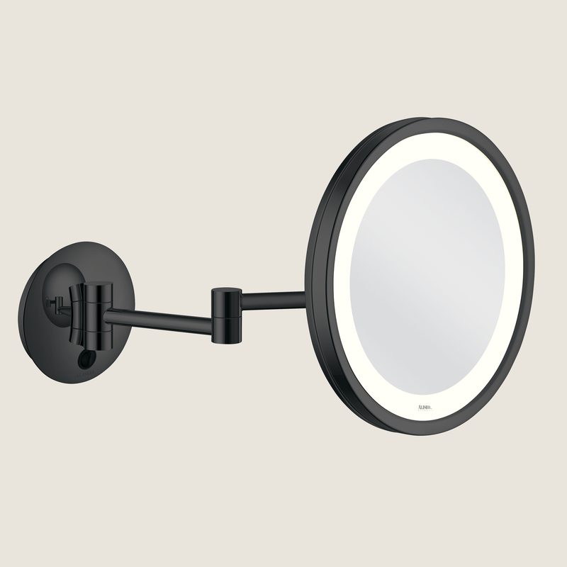 aliseo_020801-3.jpg Magnifying Mirror LED-City-Light, ø 250 mm, black matt