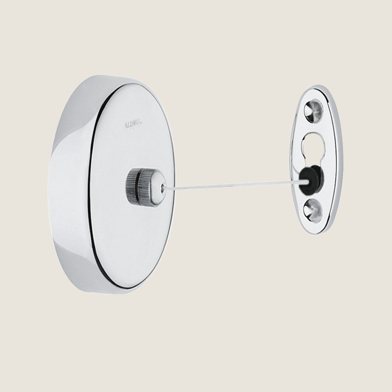 CLOTHES LINE, retractable, chrome