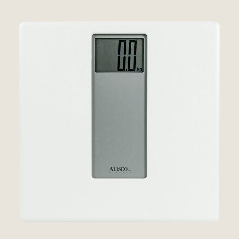 Glass Bathroom Scale STEP, square, white