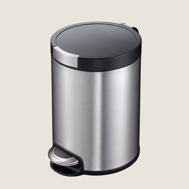 Pedal Bin PRESTIGE, brushed chrome, 5 l.