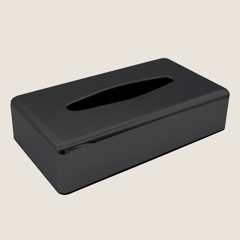 Cube, Tissue Dispenser, 255 x 140 x 60 black matt, Wall mounted or W x H x D in mm