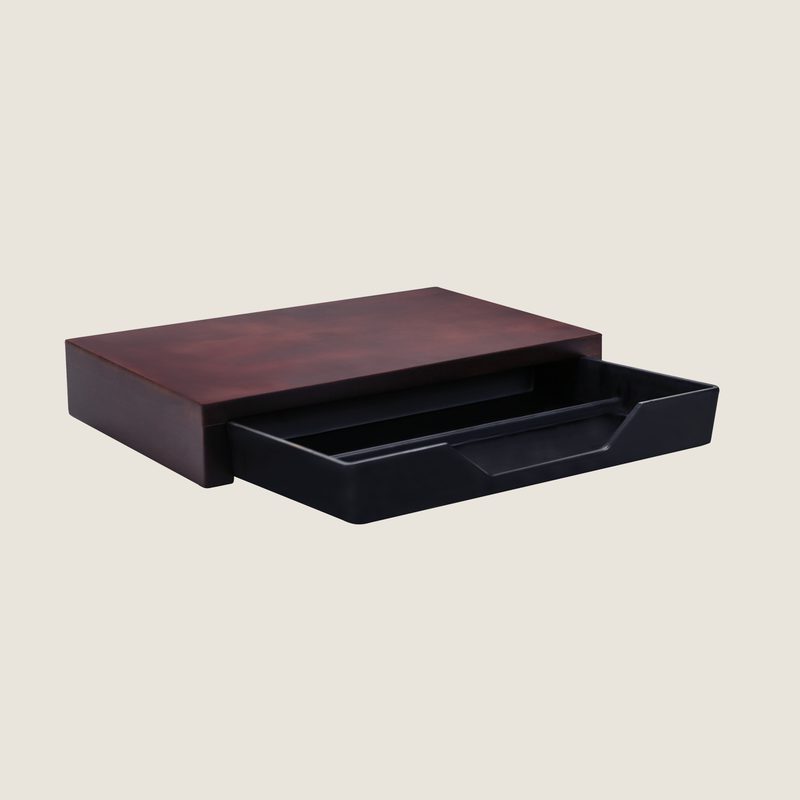 aliseo_170254 BRIDGE TRAY. Wooden Tray with melamine drayer