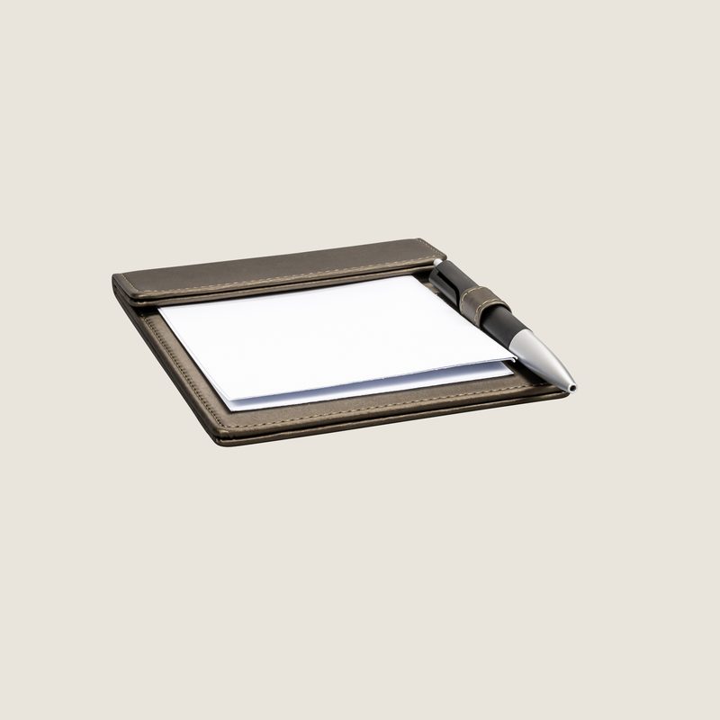 The Londoner, Note Pad Holder, taupe (brownish grey)
