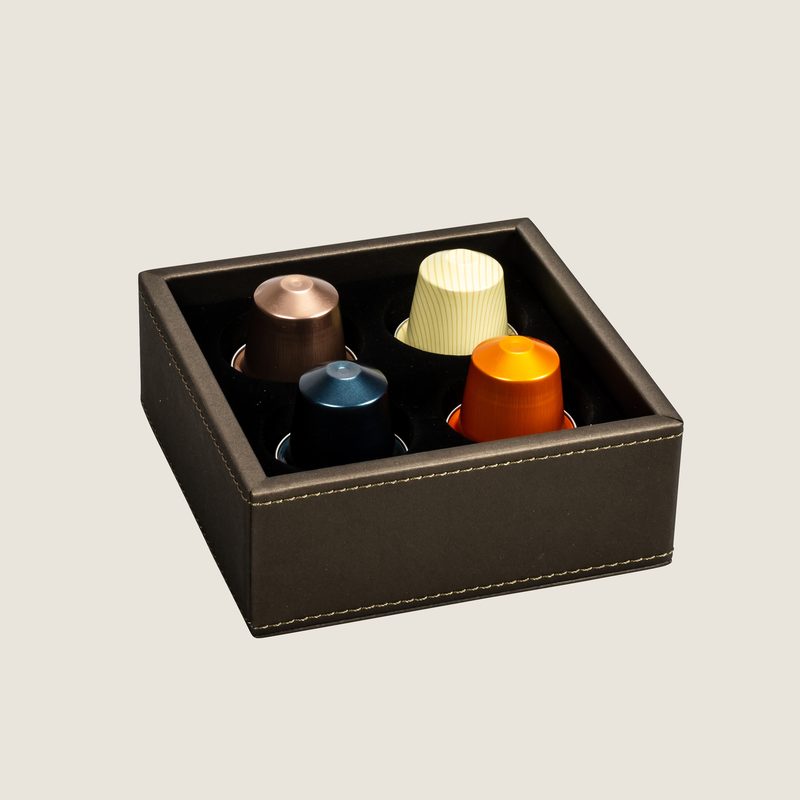 aliseo_190065 The Londoner, Coffee Capsule Box, taupe (brownish grey)