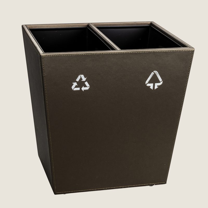 The Londoner, Double Waste Bin, taupe (brownish grey)