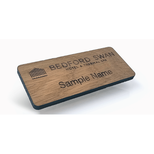 Bamboo name badge 76x32 mm Bamboo name badge 76x32 mm