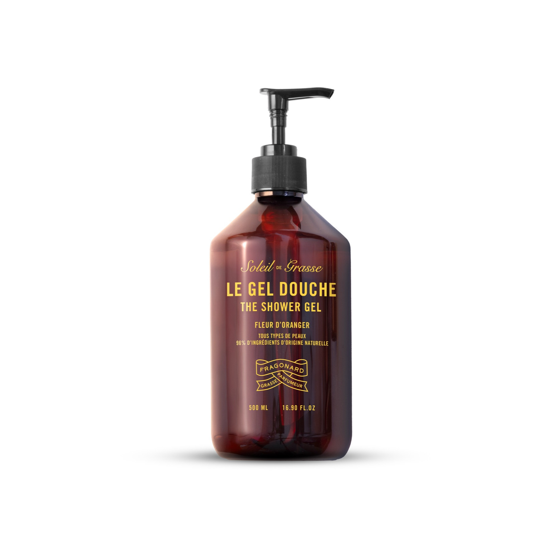 Fragonard Soleil de Grasse 500 ml-es Ecopump tusfürdő