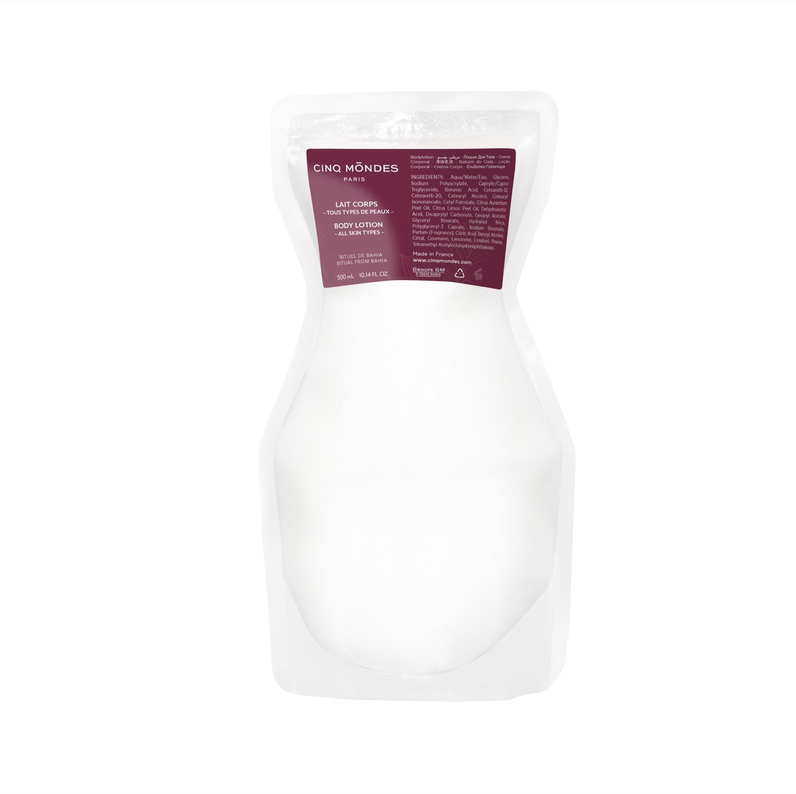 Cinq Mondes 21457 Ecofill testápoló utántöltő 300 ml