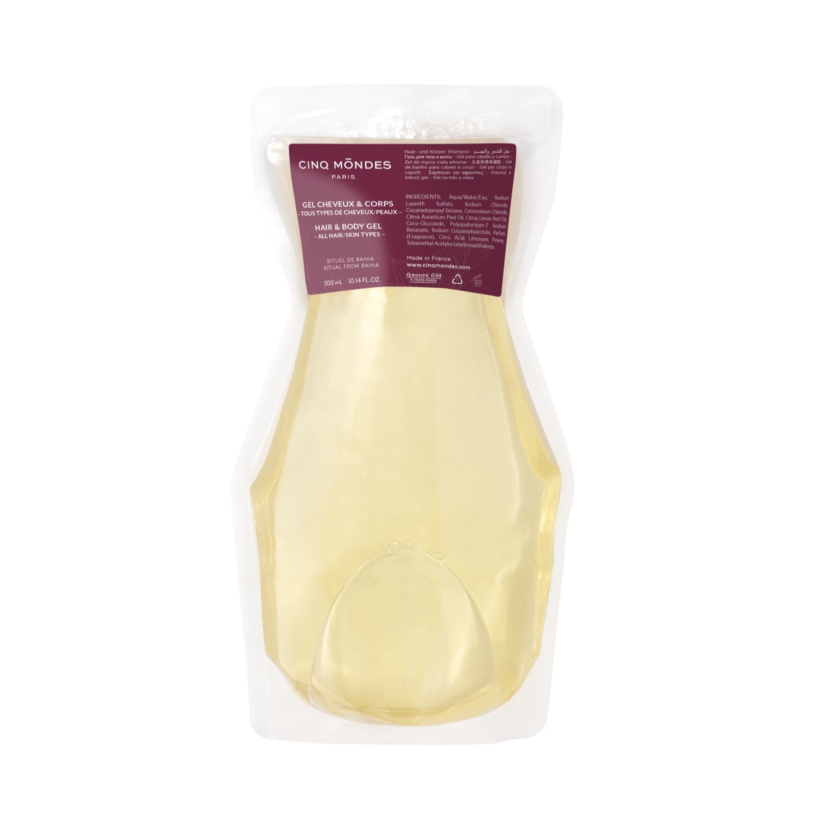 Cinq Mondes 21438 Ecofill sampon és tusfürdő utántöltő 300 ml