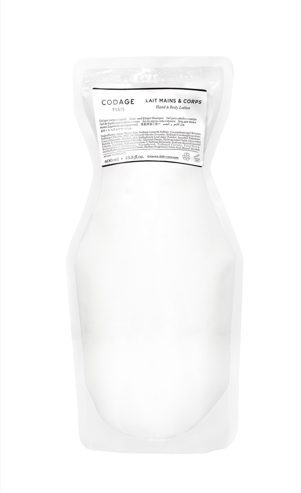 CODAGE 300 ml Ecofill kéz- és testápoló utántöltő