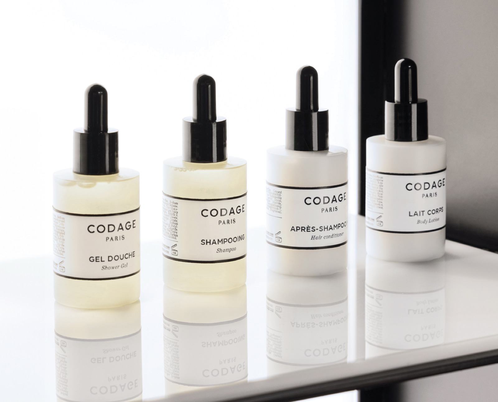 CODAGE 40 ml-es flakonok szállodai környezetben